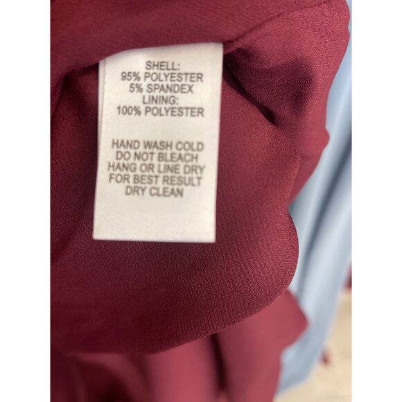 Lulu’s Women Burgundy Faux Wrap Sleeveless Maxi Dress Size L NWT - Picture 8 of 9